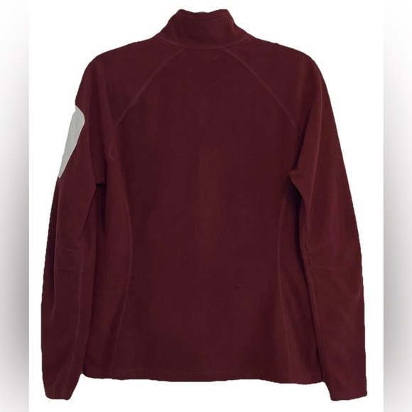 Eddie Bauer First Agent Sweatshirt Womens Large Maroon Fleece Zip Up Outdoors - Picture 2 of 8